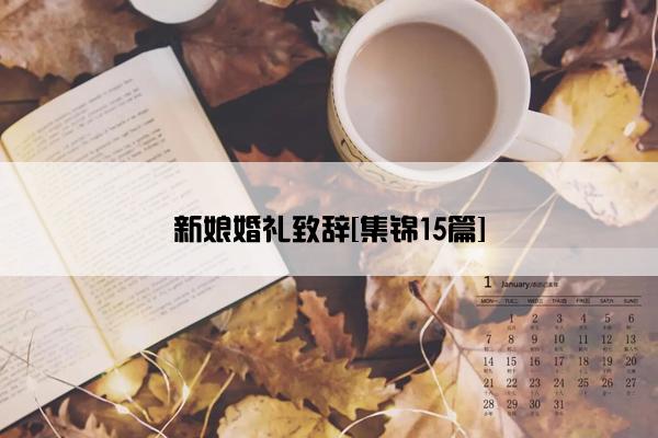 新娘婚礼致辞[集锦15篇]