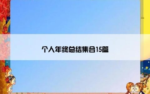 个人年终总结集合15篇