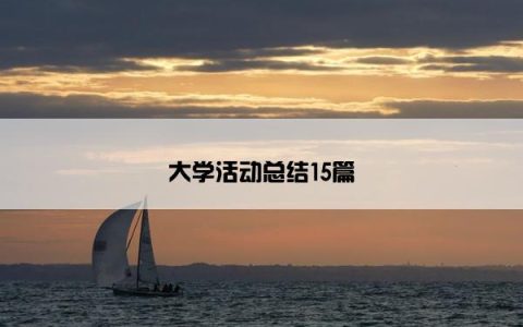 大学活动总结15篇
