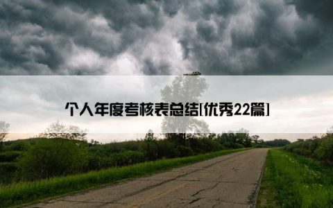 个人年度考核表总结[优秀22篇]