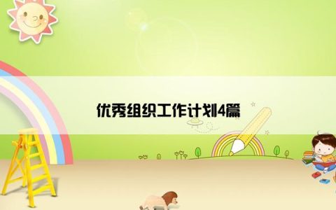 优秀组织工作计划4篇