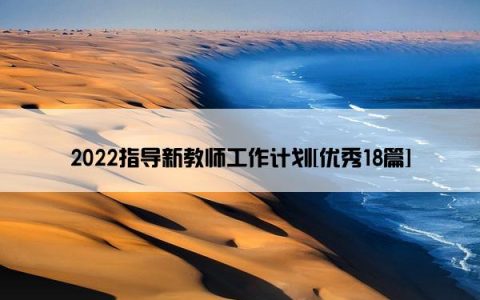 2022指导新教师工作计划[优秀18篇]