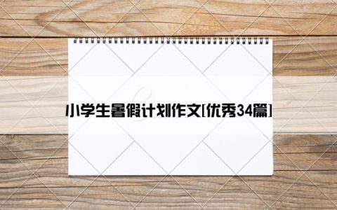 小学生暑假计划作文[优秀34篇]