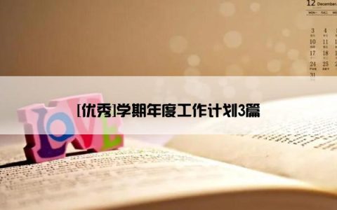 [优秀]学期年度工作计划3篇